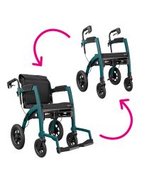 Koop Rollz Motion Performance rollator-rolstoel - groen in bij Medicura Zorgwinkel - Medicura Zorgwinkel - 1
