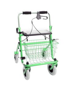 Rollator met duwbeugel - eenzijdig geremd links