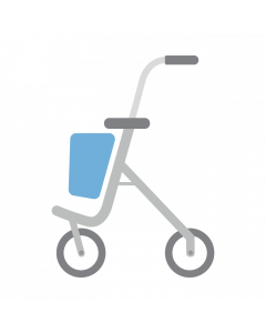Eenzijdig geremde rollator - rechts